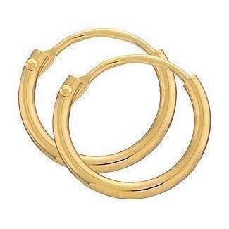 BNH Dame blanke 14 kt rødguld Øre creoler, Ø 20 mm x 1,5 mm